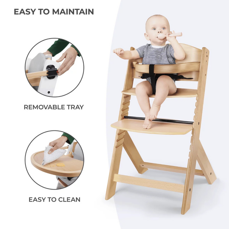 Kinderkraft High Chair ENOCK - Wood (6m+)