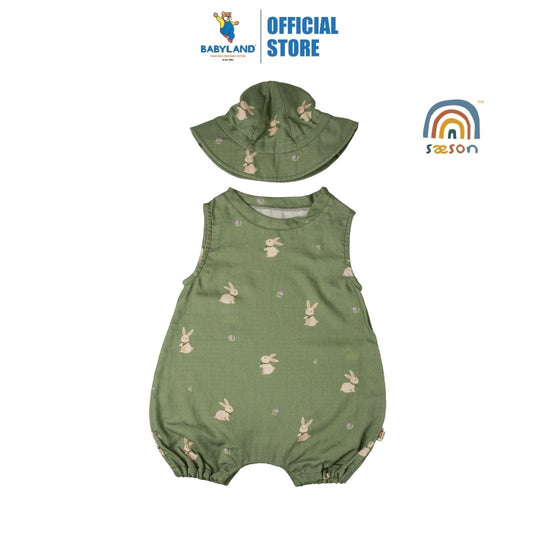 Saeson TENCEL Basic Jumpsuit Set - Pine Green Hare