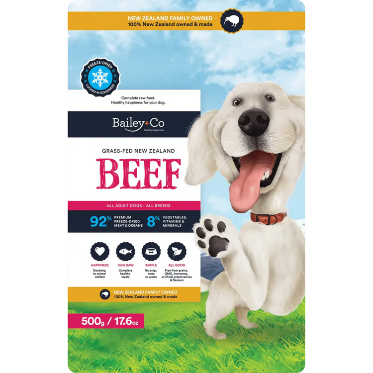(Made in New Zealand) Bailey Co Freeze Dried Topper Meals - Single Ingredient (Venison, Beef, Lamb, Chickem+Salmon)