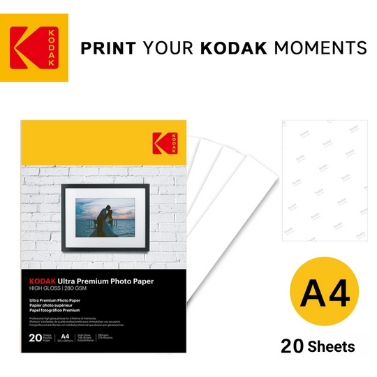 Kodak Ultra Premium Photo Paper A4 | High Gloss | 280gsm (20 sheets)