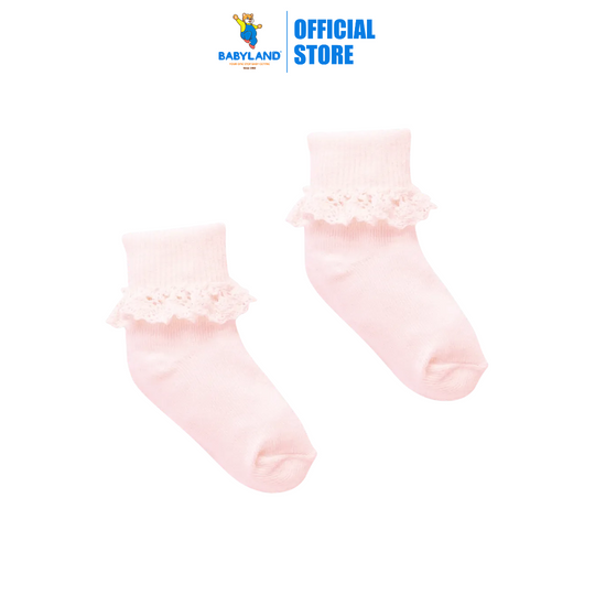 Purebaby Organic Lace Socks - Pale Pink