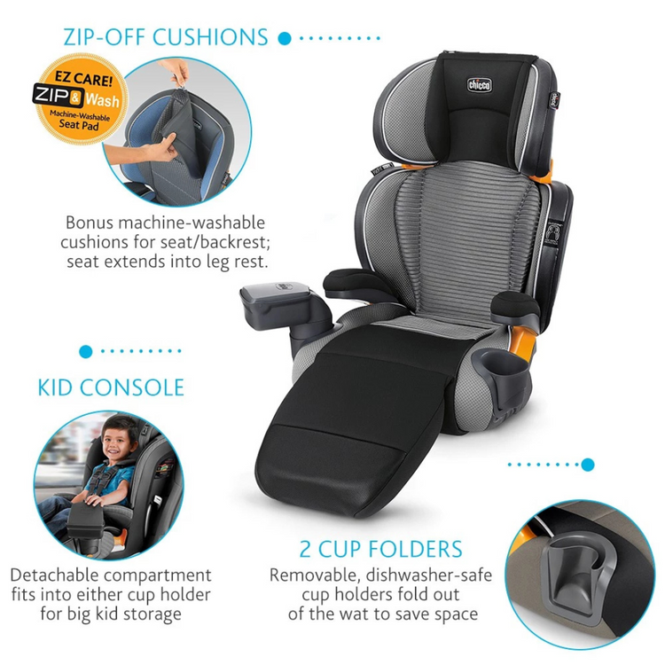 Chicco KidFit Zip Air Plus Booster Car Seat - Q Collection (EU Version) (22-36kg)