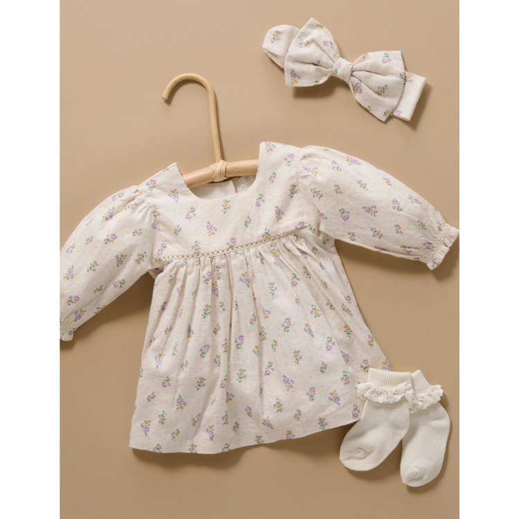 Purebaby Organic Baby Kids Primrose Print Dress