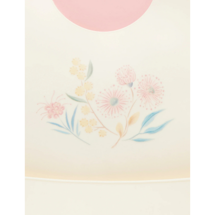 Purebaby Organic Blossom 2 Pack Silicone Feeding Bib