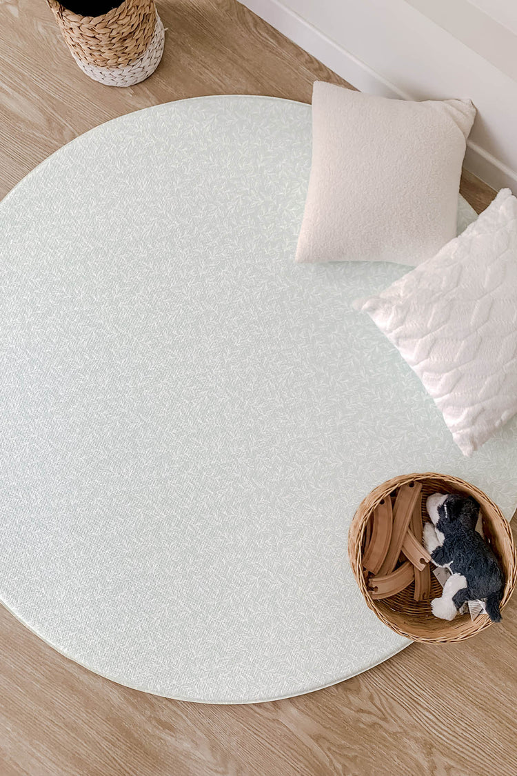 GingerBubs Rimba Play Mat Round - Mint Green (140cm x 1.5cm)
