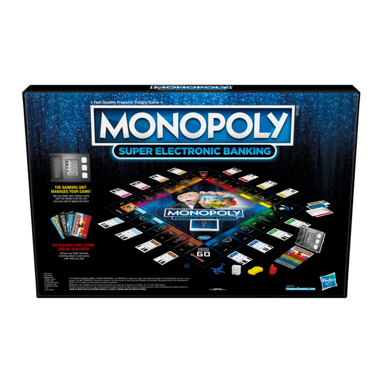 Monopoly Super Electronic Banking Family Board Game with Electronic Banking Unit (8Y+)