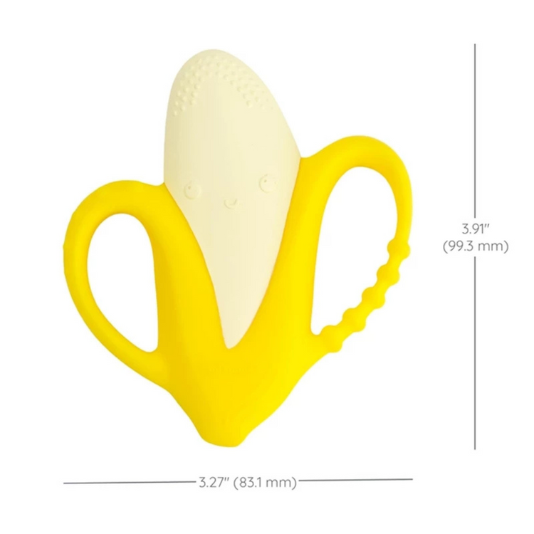 Infantino 316745 Lil Nibbles Textured Silicone Teether - Banana (0m+)