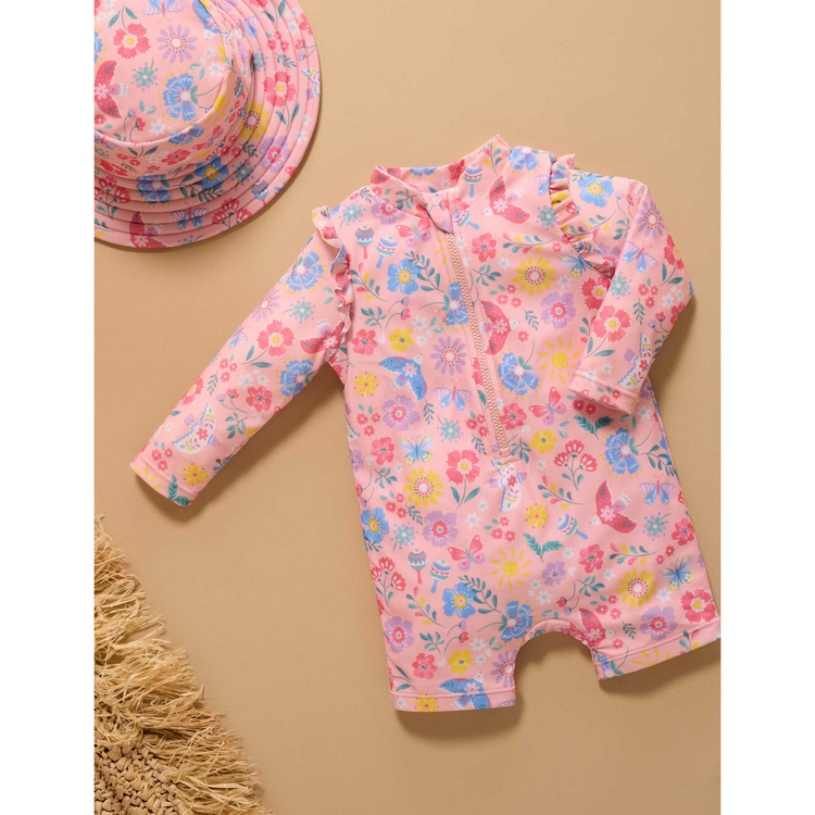 Purebaby Organic Long Sleeve Swimsuit - Pajaro Bird