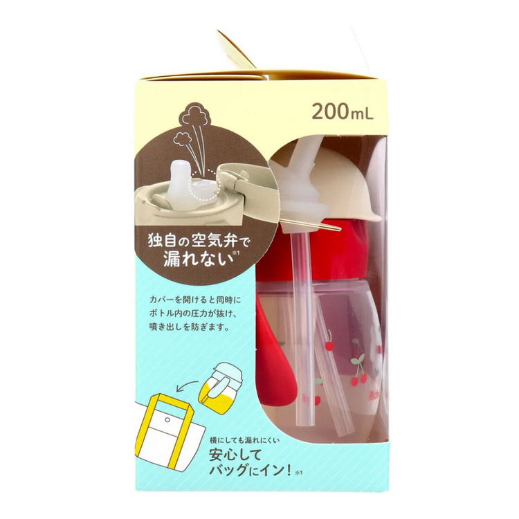 Richell Training L.I Spout-Straw Master Set 200ml - Red (5m+)