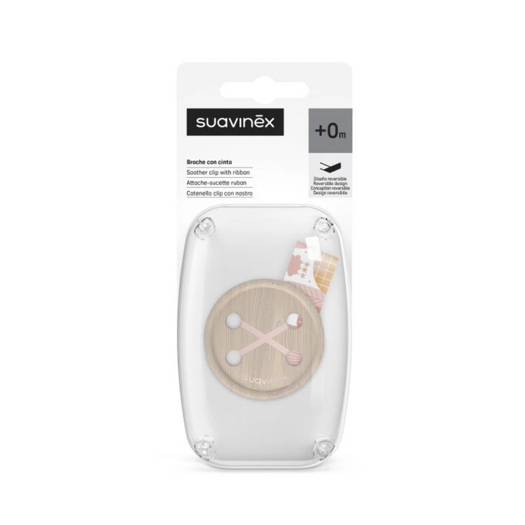 Suavinex Dreams Button Soother Clip With Ribbon