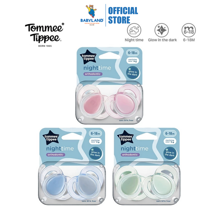 Tommee Tippee Night Time Soother Assorted (2 Pcs/Pack)