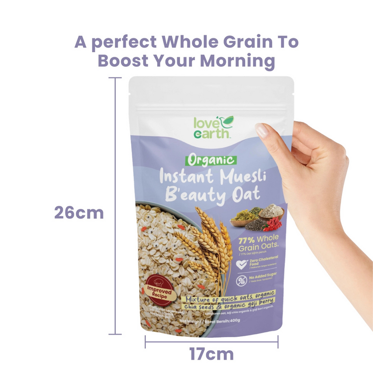 Love Earth Organic Instant Muesli B'eauty Oat 400g