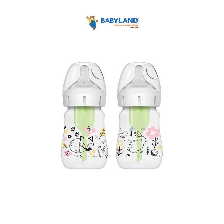Dr Brown's Options+ PP Wide-Neck Bottle with Level 1 Teat (150mL)(2-Pack)