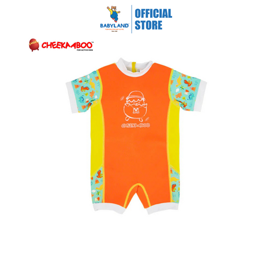 Cheekaaboo Chittybabes Baby Thermal Swimsuit UPF50+ Orange Dino
