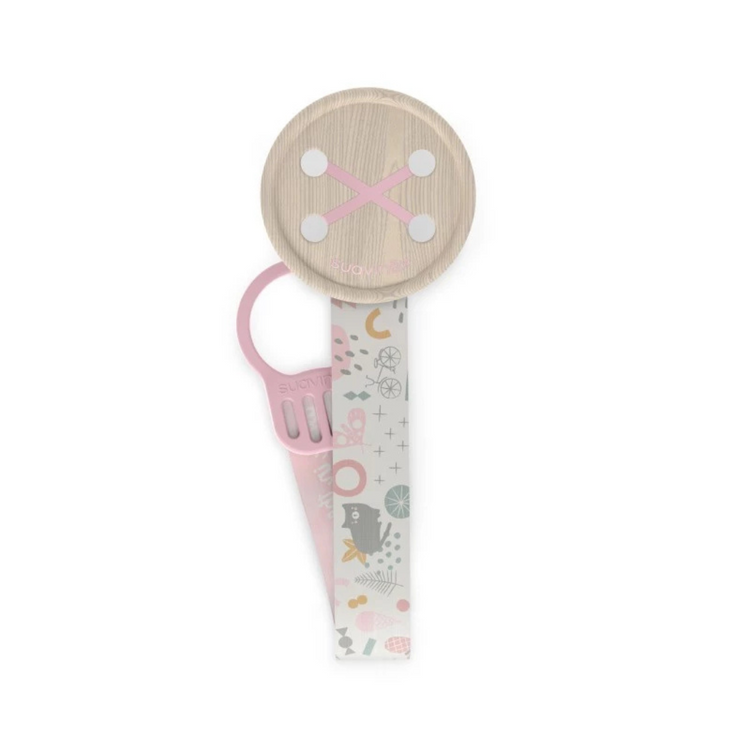 Suavinex A Walk In The Park Button Soother Clip With Ribbon (0m+)