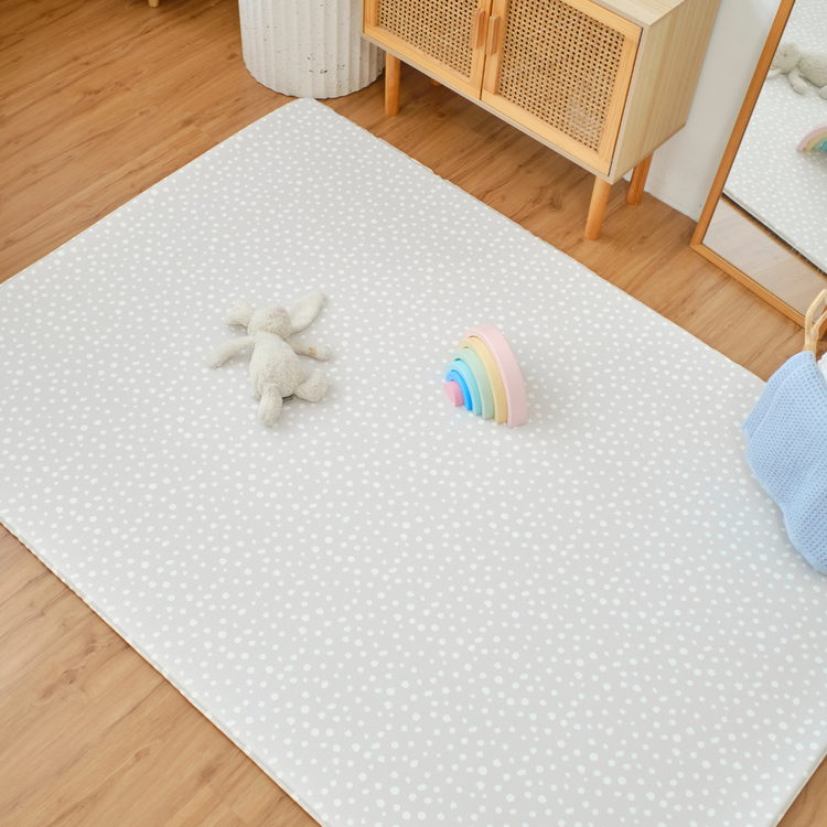 GingerBubs Speckled Play Mat Large - Ash Grey (2.0 m x 1.4 m)