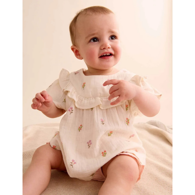 Purebaby Organic Cloud Sprig Broderie Emb Bloomer set 1Y (12-18M)