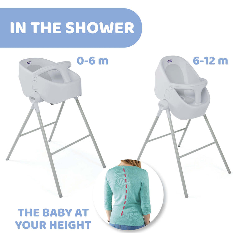 Chicco Bubble Nest Bath Tub Cool Grey