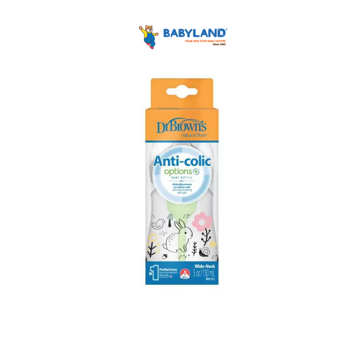 Dr Brown's Options+ PP Wide-Neck Bottle with Level 1 Teat (150mL)(1-pack)