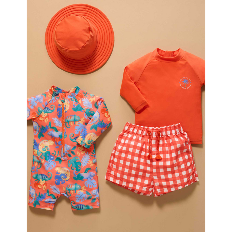 Purebaby Organic Broad Brim Swim Hat - Fiesta Broad