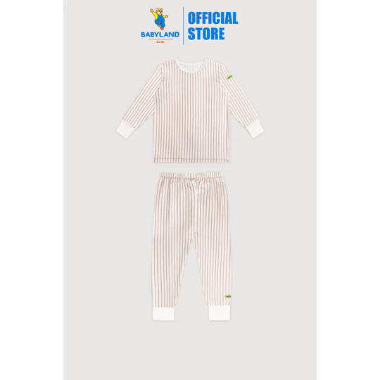 Hamako Tencel Micromodal Kids Long Set - Striped Rose