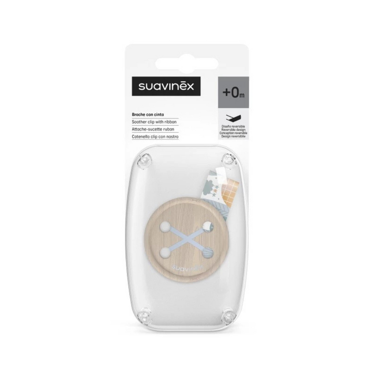 Suavinex Dreams Button Soother Clip With Ribbon