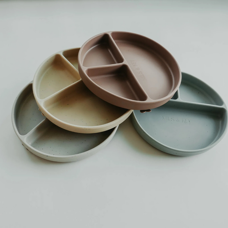 Mils and Key Speckled Divided Plate (12m+)