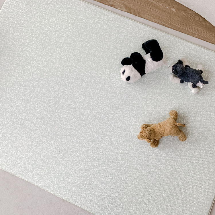 GingerBubs Rimba Play Mat Large - Mint Green (2.0 m x 1.4 m)