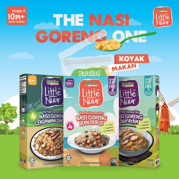 Eatalian Express Little Nuur - Nasi Goreng Ikan Rebus 120g (10M+)