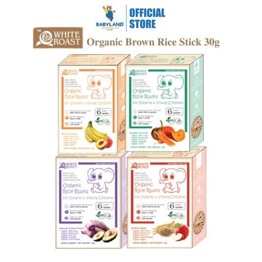 White Roast Organic Brown Rice Stick 30g