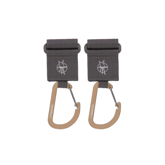 Lassig Cas Stroller Hooks with Carabiner 2 Packs