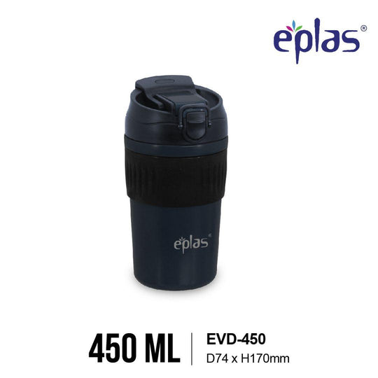 EE JIA Eplas Dual Use Lid Vacuum Mug 450ml (EVD-450) (Random Colour)