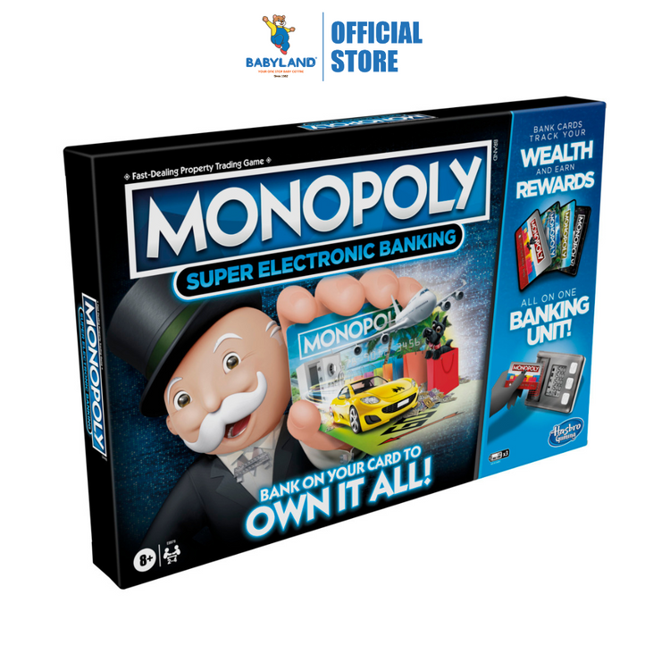 Monopoly Super Electronic Banking Family Board Game with Electronic Banking Unit (8Y+)