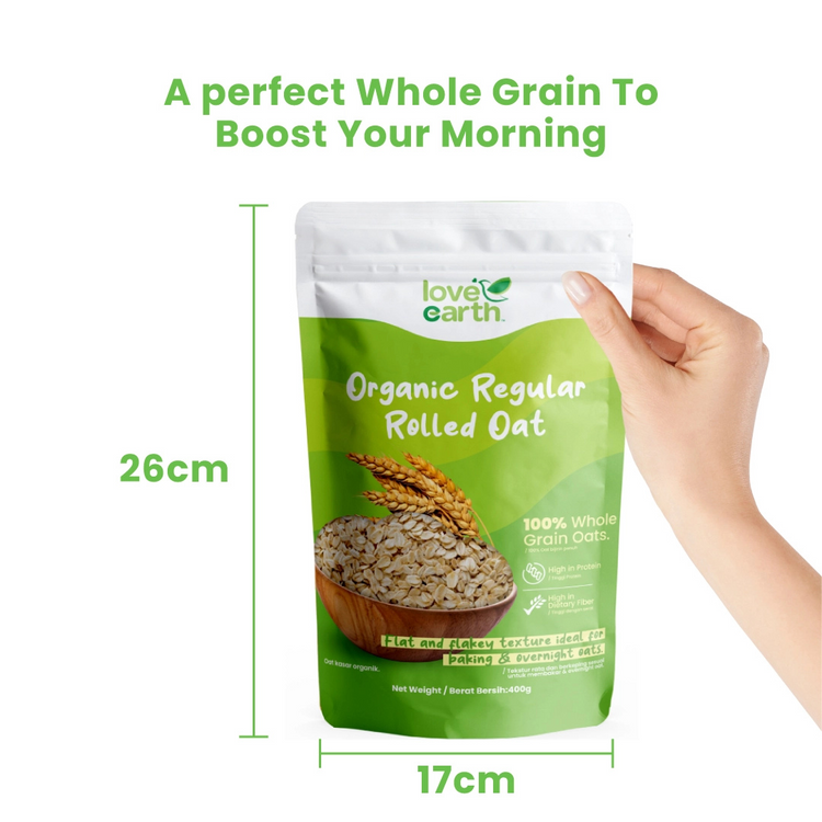 Love Earth Organic Regular Rolled Oat 400g
