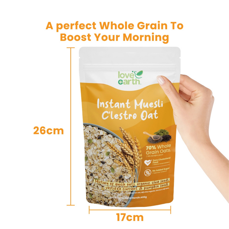 Love Earth Organic Instant Muesli C'lestro Oat 400g