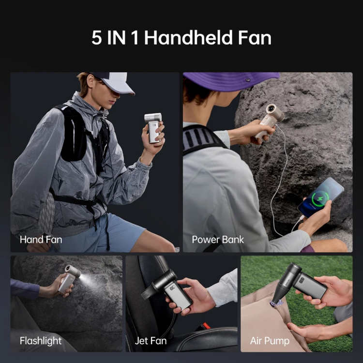 JisuLife Handheld Fan Ultra2 5 In 1 (9000mAh) 2025 Latest Model