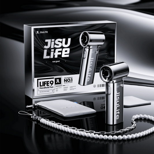 【New Limited Edition】JisuLife Handheld Fan Life9 - Chrome (5000mAh) Silver-Plated With Gift Box