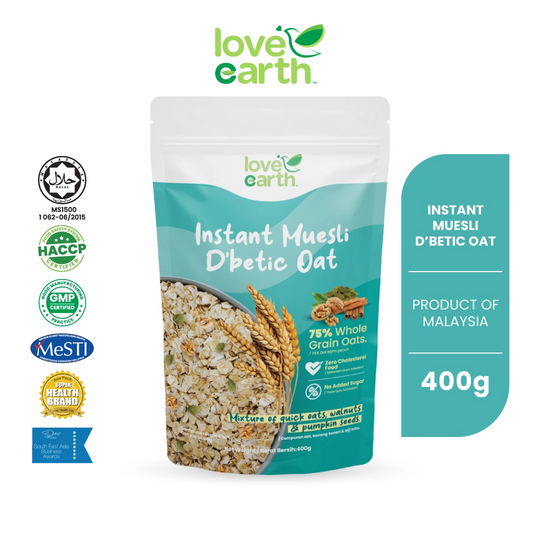 Love Earth Instant Muesli D'betic Oat 400g