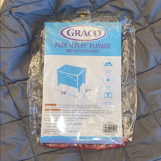 Graco Pack N'Play Quilted Fitted Sheet Grey