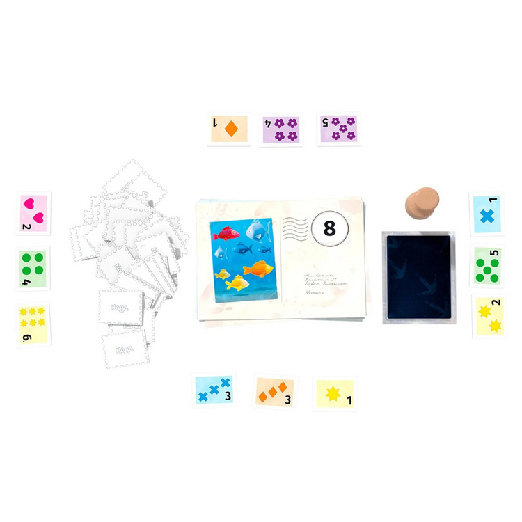 Haba Pio's Pigeon Post Game (5-99Yrs) | A Mathematical Post Card and Mail Family Game