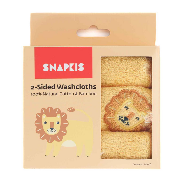 Snapkis 2-Sided Washcloth (3 Packs)