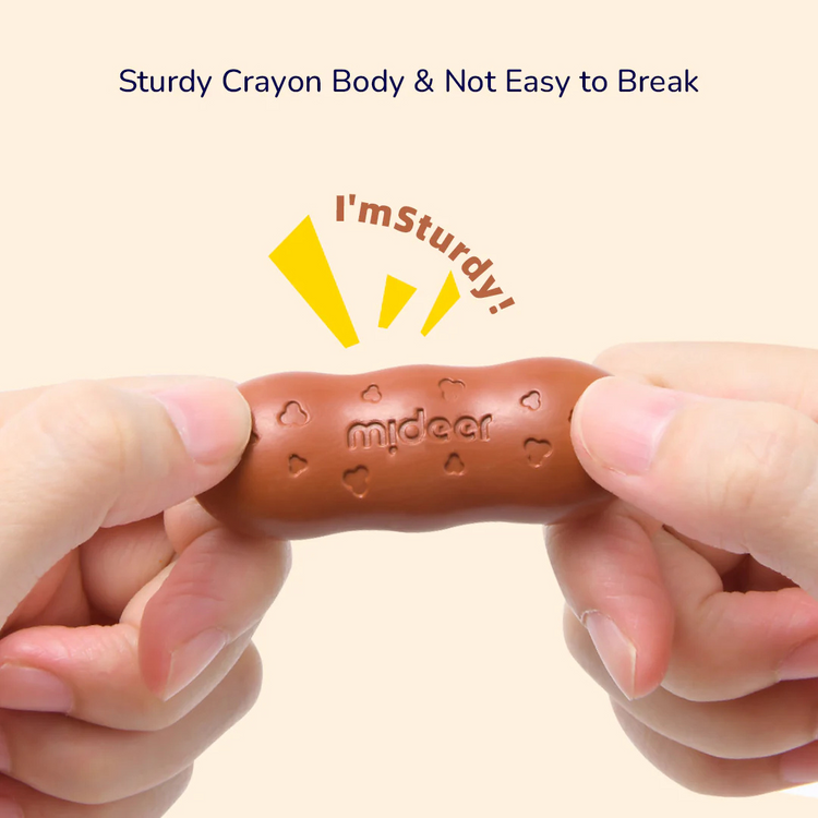 Mideer Washable BeeswaxBased Peas Crayon ( 8 / 12 Colors )