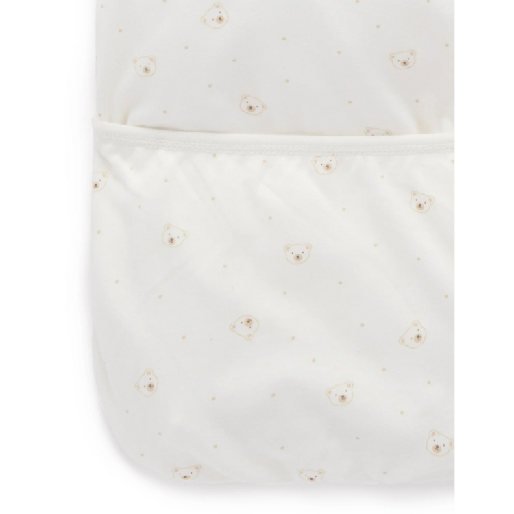 Purebaby Organic Baby Sleepsuit - Vanilla Bear