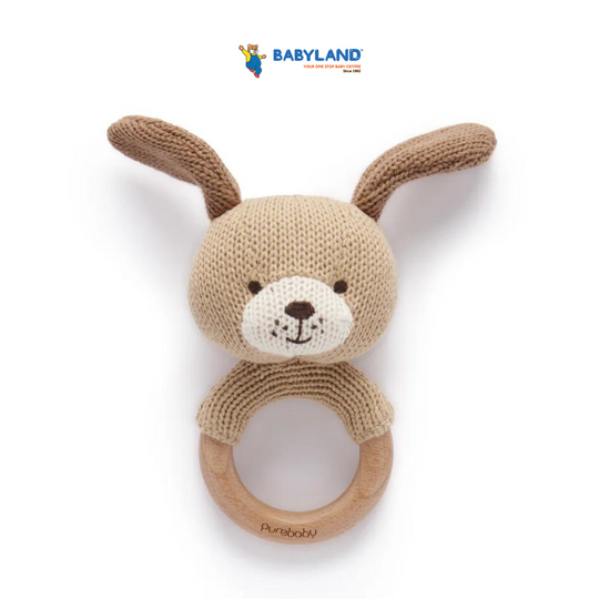 Purebaby - Organic Knitted Dog Rattle (0m+)