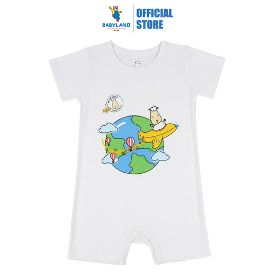 Baa Baa Sheepz SPECIAL EDITION - Romper Short Sleeve Globe White