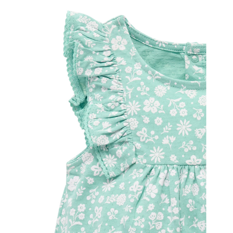 Purebaby Organic Silhouette Ruffle Shortie Growsuit