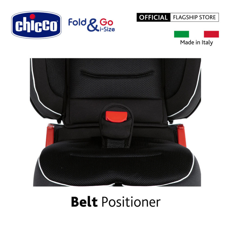 Chicco Fold & Go I-Size Booster Car Seat (ECE R129) - Jet Black (3yrs up to 12yrs of age)