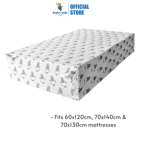 Baa Baa Sheepz Mattress Sheet - Big Sheepz ( 60 x 120cm / 70 x 140cm )