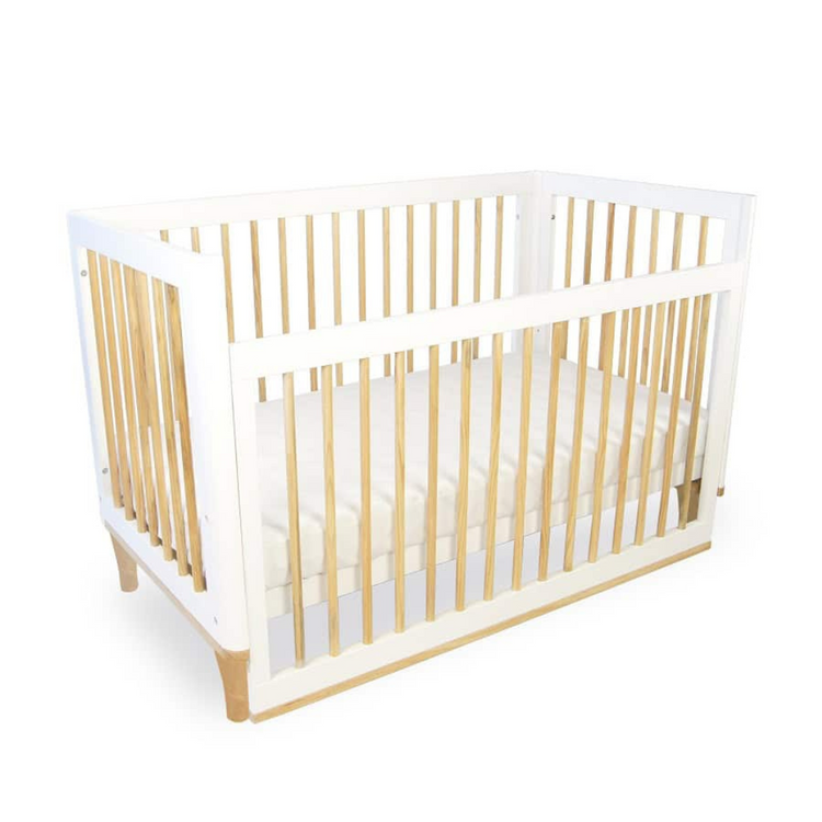 Babyhood Riya Cot - Beech & White ( Newborn to 5 years old )