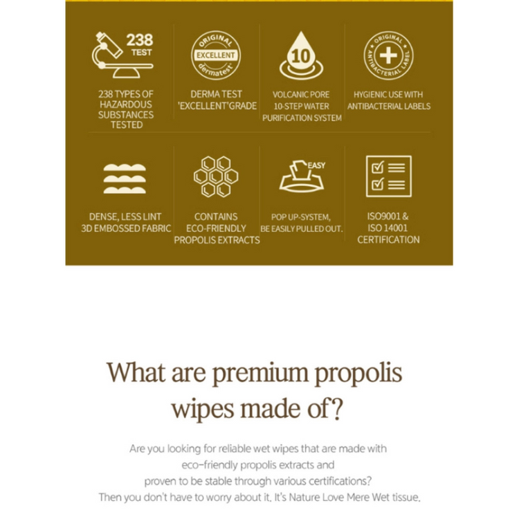 NATURE LOVE MERE From Nature Propolis Baby Wet Wipes